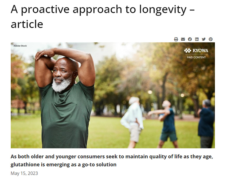 A proactive approach to longevity